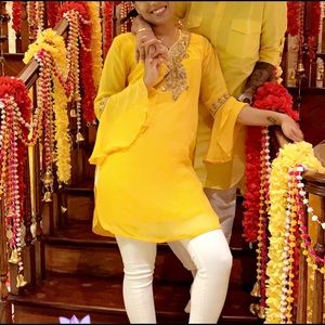 Yellow top perfect for Haldi night Worn once size small